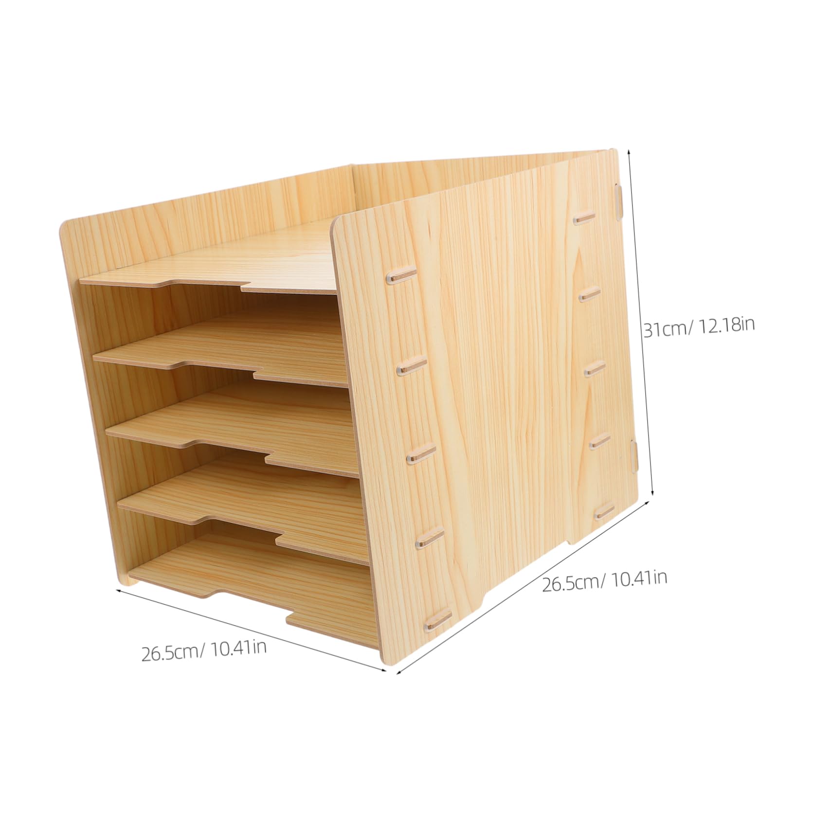 Hemobllo Organizador Escritorio de Madera Clasificador Vertical para Oficina y Estante para Almacenamiento