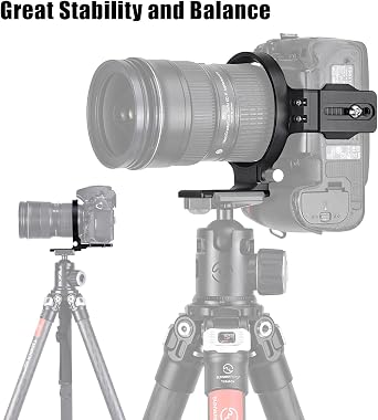 SUNWAYFOTO LS-75 Universal Rotating Collar for DLSR Cameras,Tripod Mount Ring Lens Support Collar Arca Swiss Plate Mount DSLR Horizontal Vertical Switching