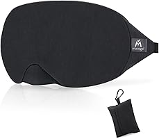 Mavogel Cotton Sleep Eye Mask - Light Blocking Sleep Mask, Includes Travel Pouch, Soft, Comfortable, Blindfold, 100%...
