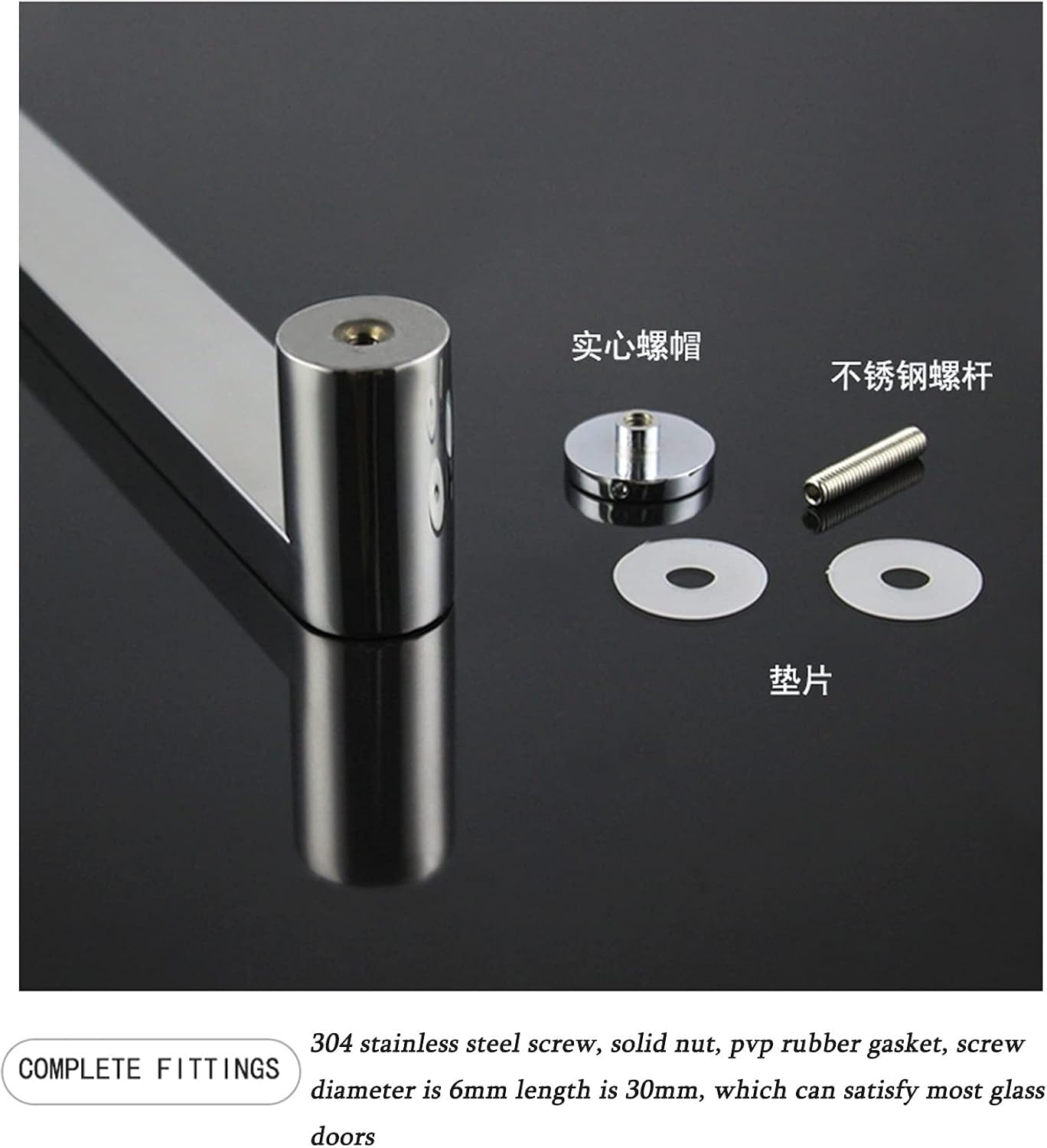 GUIXAN シャワードアハンドルと引き手交換用セット ガラスドア バスルームドアノブ用 シャワーエンクロージャー スクリーン内部/