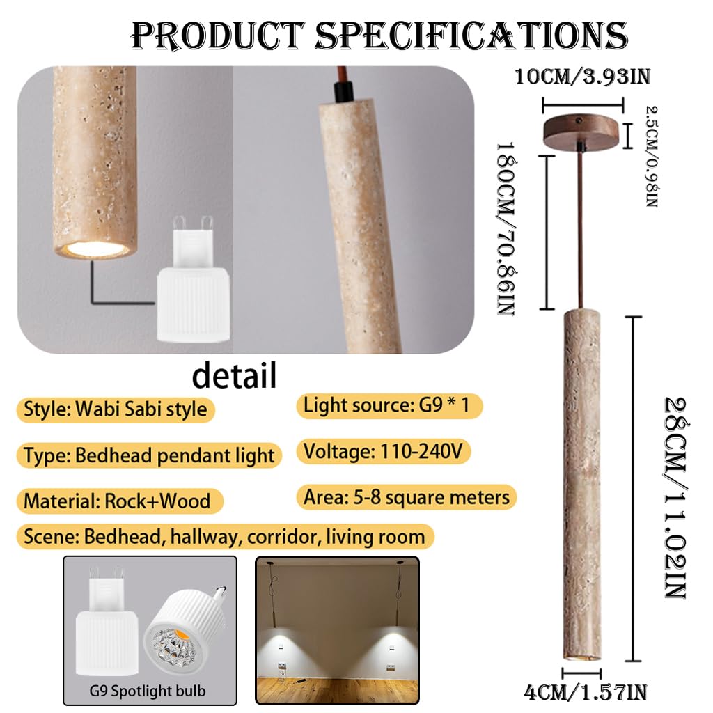 Retro Stil Pendelleuchten Gelbe Stein Pendelleuchten Kronleuchter Im Stil Wabi Sabi Dekorative Beleuchtung Pendellampe Verstellbare Pendelleuchte Für Schlafzimmer Flur Bar(2 Pack)