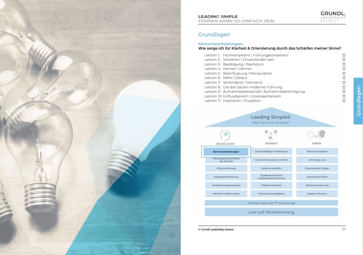 Leading Simple – Das Arbeitsbuch: Wie führe ich andere? Wie Sie das wirkungsvollste Führungssystem anwenden. Schritt für Schritt. (Dein Business)
