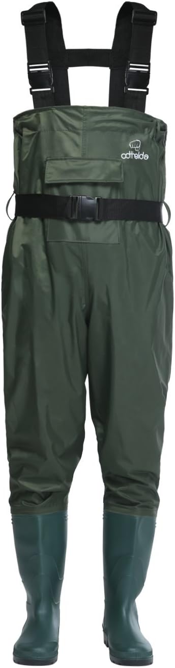 Odthelda Great Waders Waterproof Fishing Hunting Waders Bootfoot Chest Wader 8-13size