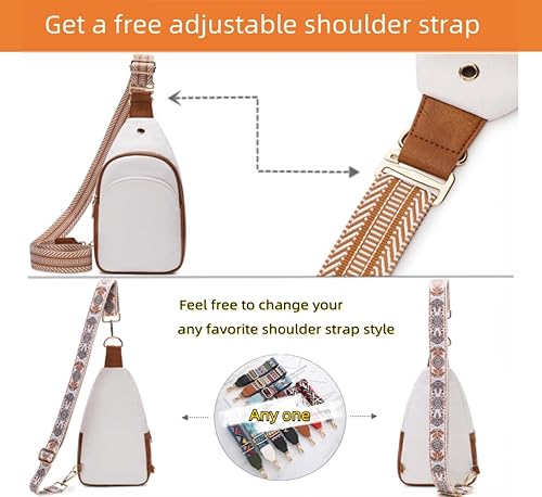 Miniatura 5 de WSRYDJDL Bolso cruzado pequeño de piel sintética para mujer, bolso bandolera para viajes, senderismo, ciclismo