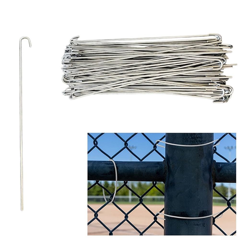 Lot de 100 serre-câbles en aluminium pour grillage (25,4 cm)