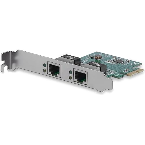 StarTech.com Dual Port PCIe Network Card - Low Profile - RJ45 Port - Realtek RTL8111H Chipset - Ethernet Network Card - Dual Port Gigabit NIC (ST1000SPEXD4)