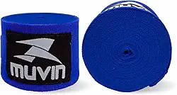 Bandagem Elástica Muvin 5 Metros Com Fechamento em Fecho de Contato e Alça Para Polegar - Atadura de Proteção Para Mãos e Punhos - Faixa de Boxe - Muay Thai - MMA - Artes Marciais - Treino - Unissex