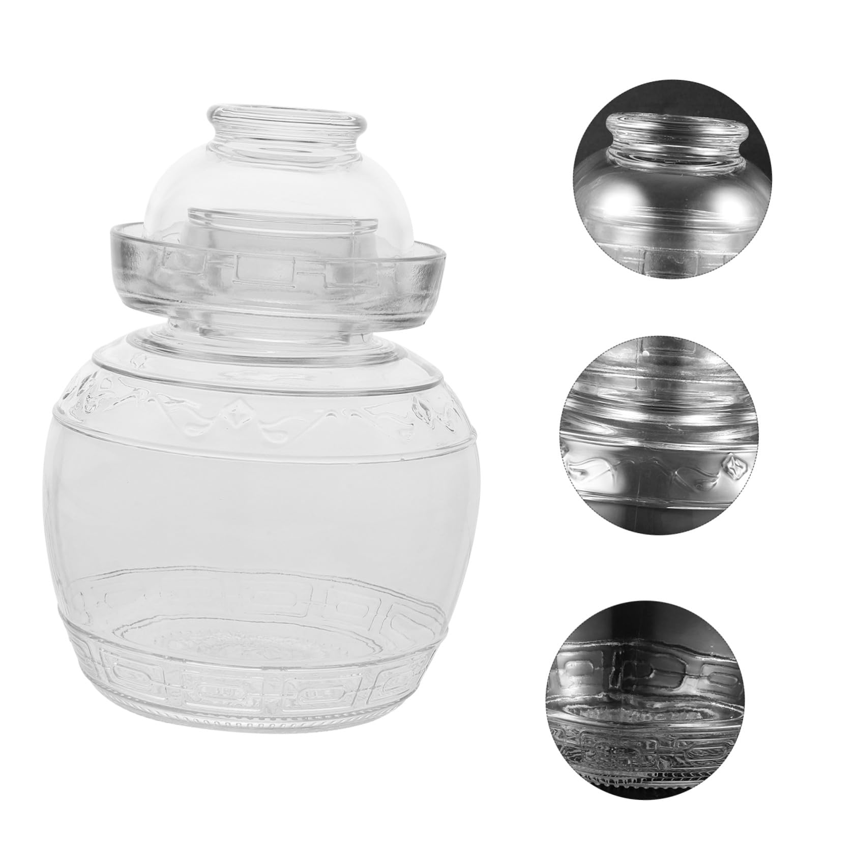 Garneck Tarro para Almacenar Alimentos de Vidrio 1, 5 L Tapa