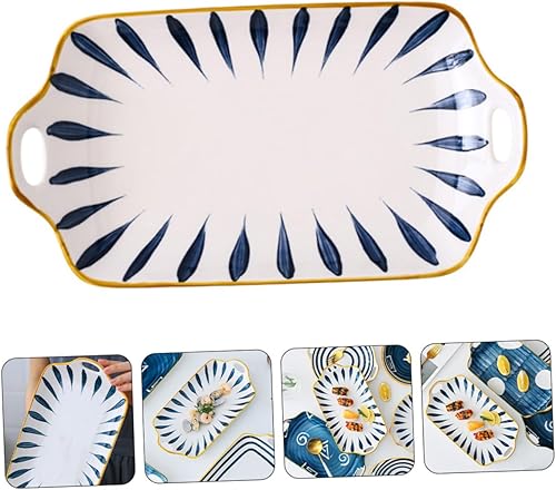 Miniatura 2 de 1 plato de postre redondo bandeja para servir ensalada, decoración italiana, plato de cena, cerámica, microondas, plato de almacenamiento, plato de