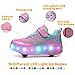 Wooowyet LED Roller Skate Shoes for Kids Boys Girls Light Up Fashion Sneakers Wheels Roller Shoes Wheeled USB Rechargealbe Pink Little Kids Size 11