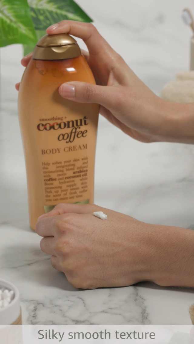 Amazon.com : OGX Smoothing + Coconut Coffee Body Cream 19.5 oz