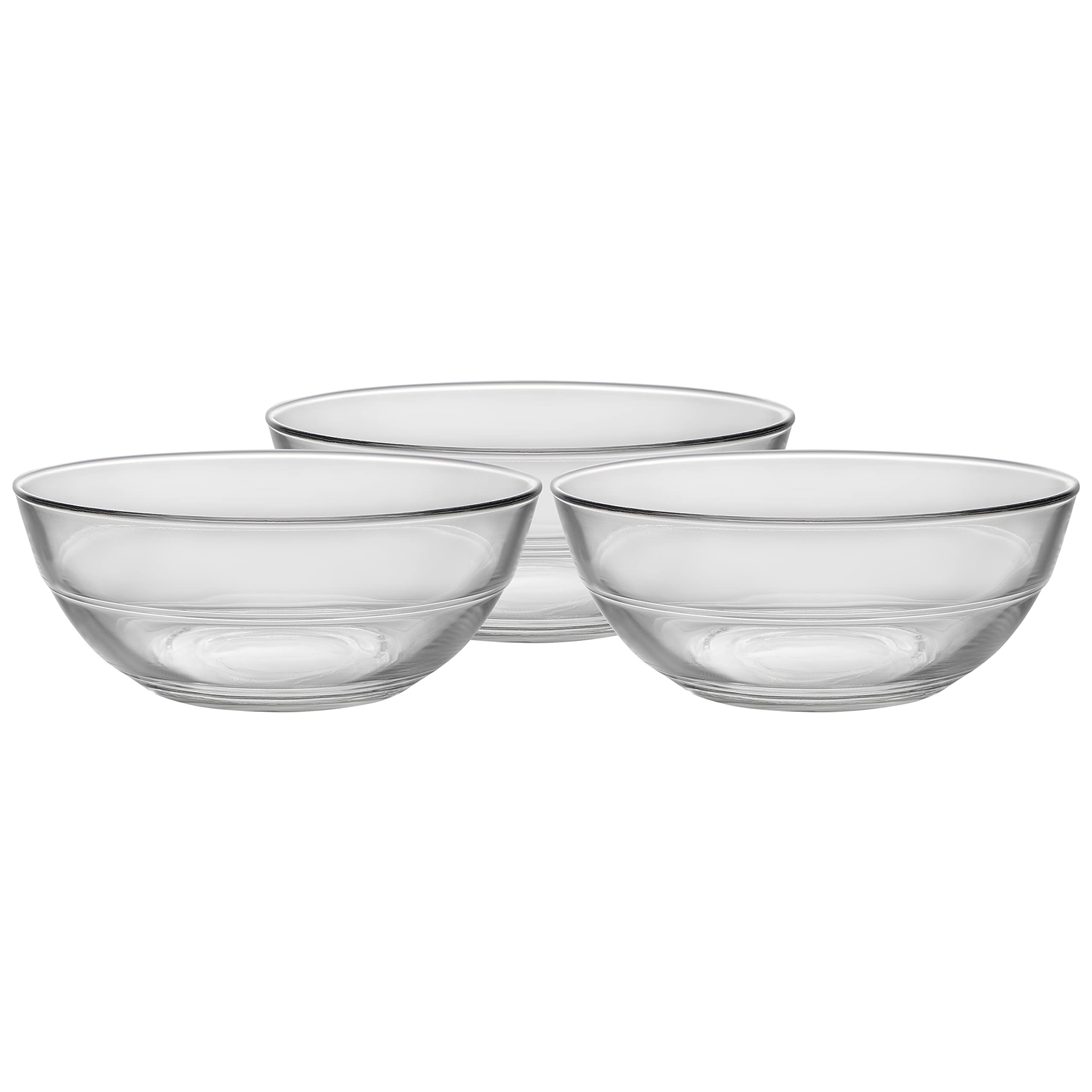 Duralex LYS Clear Stackable Bowl 20.5 cm 3 Pcs - 1.59 LTR (2027AF/3) 1
