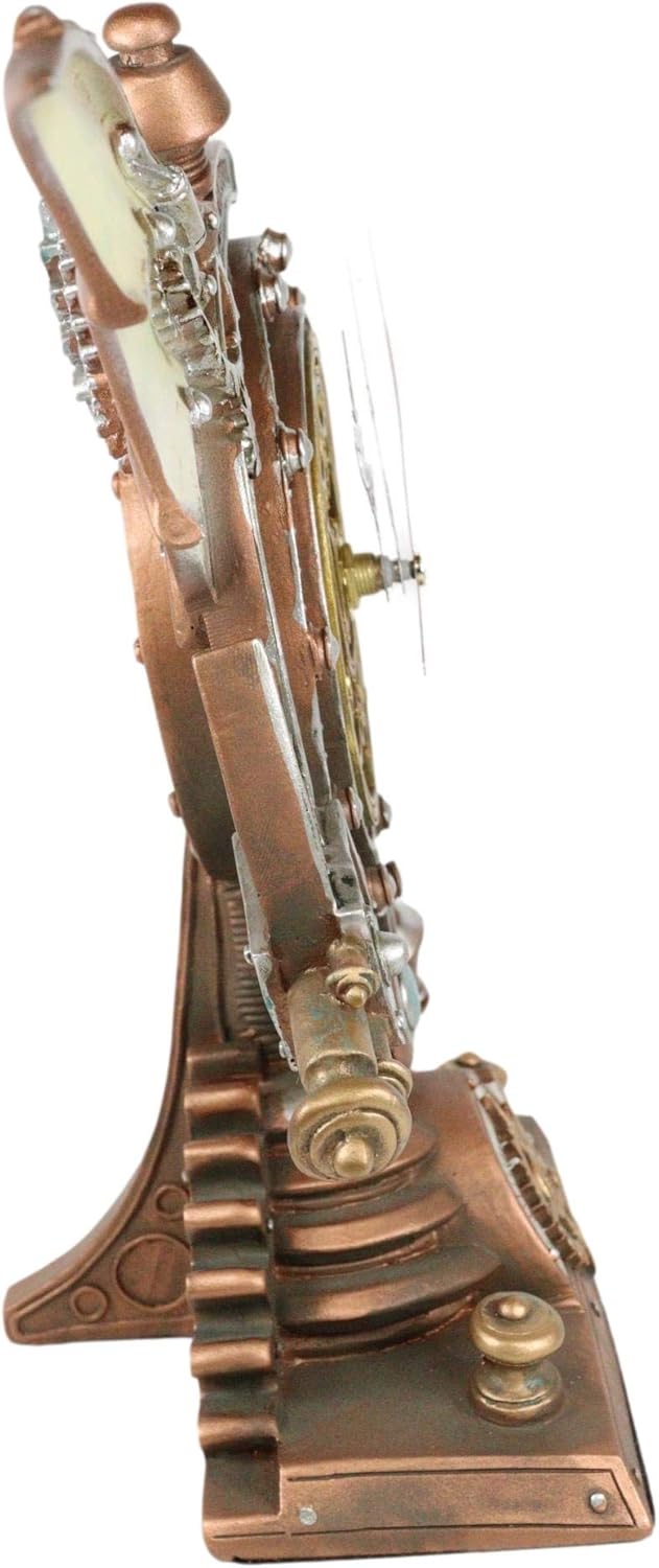 Ebros Steampunk Industrial Celestial Intergalactic Stormgrave Chronometer with Painted Clockwork and Gearwork Decorative Table Clock Figurine 11" H Sci Fi Desktop Mantel Shelf Time Clocks