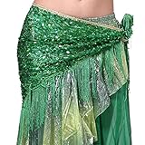 Feimei Women's Belly Dance Hip Scarf with Tassel