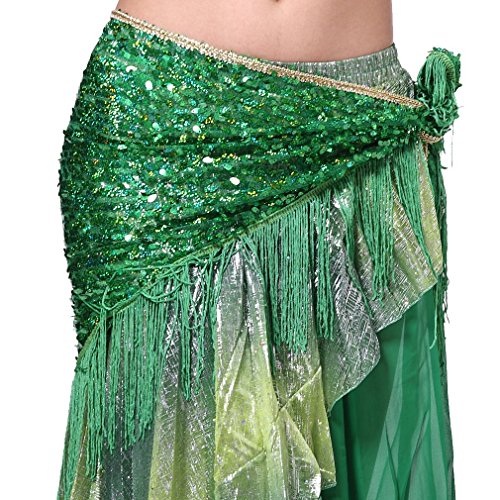 ZLTdream Women's Belly Dance Hip Scarf with Tassel