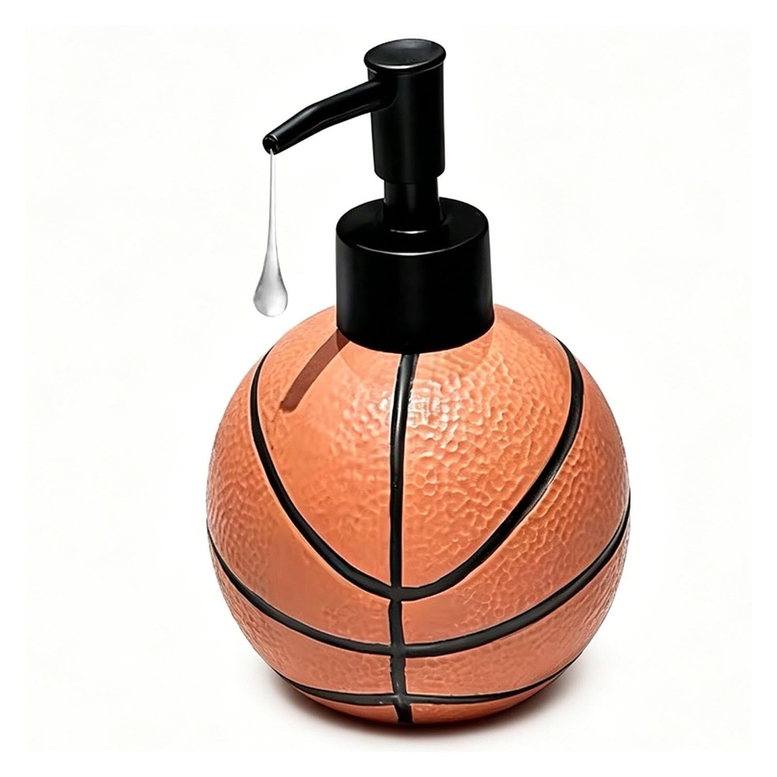 Yofab Basketball Countertop Cute Football Hand Soap Dispenser Ceramic Liquid For Bathroom Vintage Bathroom Decor