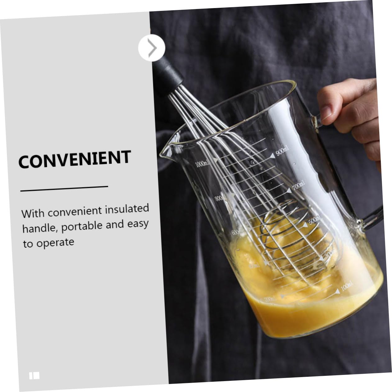 Alipis Lot De 3 Tasses Doseuses En Verre De Capacité Pour Et La Pâtisserie