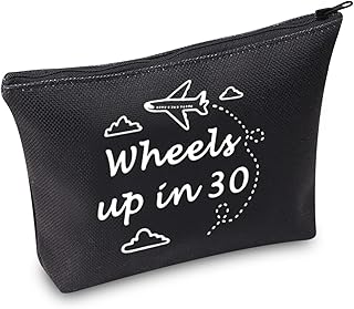 TSOTMO TV Show Merchandise Inspired Gift Wheels up in 30 Criminal Makeup Bag TV Show Fans Gift (C.Wheels BLK)