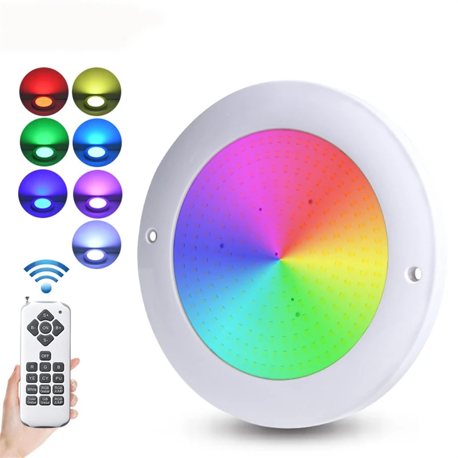 Światła Basenowe, Latarnia podwodna LED Wbudowana ABS Wodoodporna 6W Dc12V Światło basenowe Do Hotelu Oświetlenie basenu Ogrodowego akwarium Ciepłe(RGB-REMOTER CONTROL)