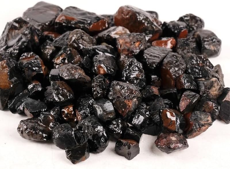 WHZHDMA Bulk Natural Crystal Rough Stone Natural Common Pyroxene Crystal Rough Stone Ornaments Mineral Specimen Aromatherapy Diffuser Stone Rocks Stones and Crystals