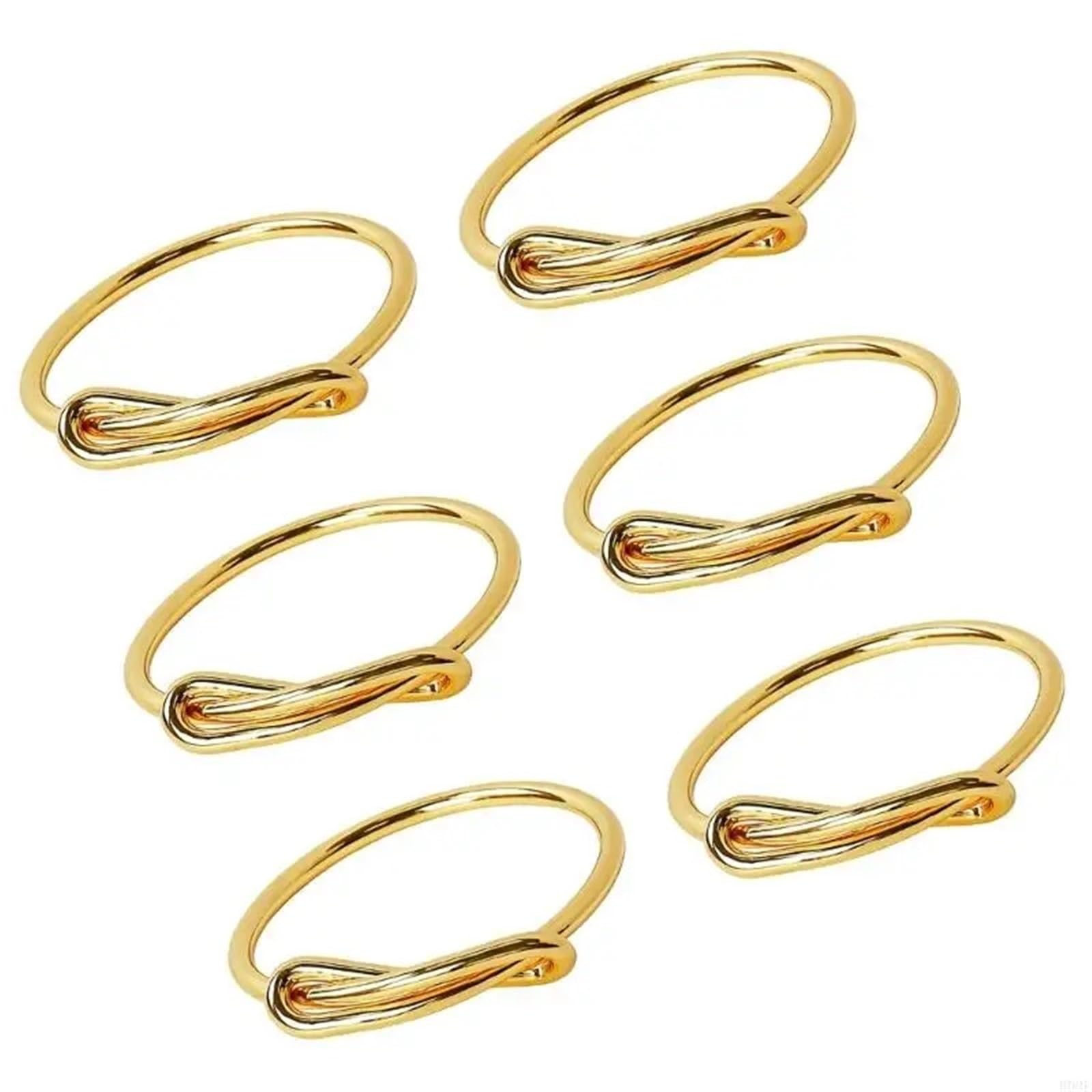 Napkin Rings 10pc Metal Knotted Napkin Ring Holders