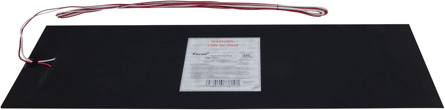 RecPro RV Tank Heater Pad | 8" x 25" | Fresh Water | Grey Water | Holding Tank | Up to 20 to 40 Gallons | 120V | (3 Pads)