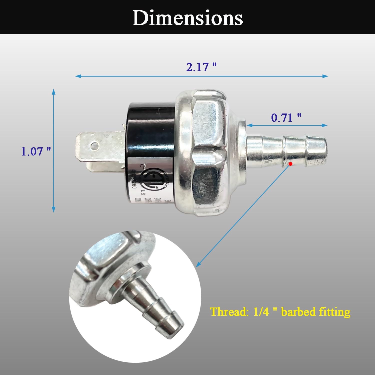 Air Compressor Pressure Switch - Fits Dewalt & More -4
