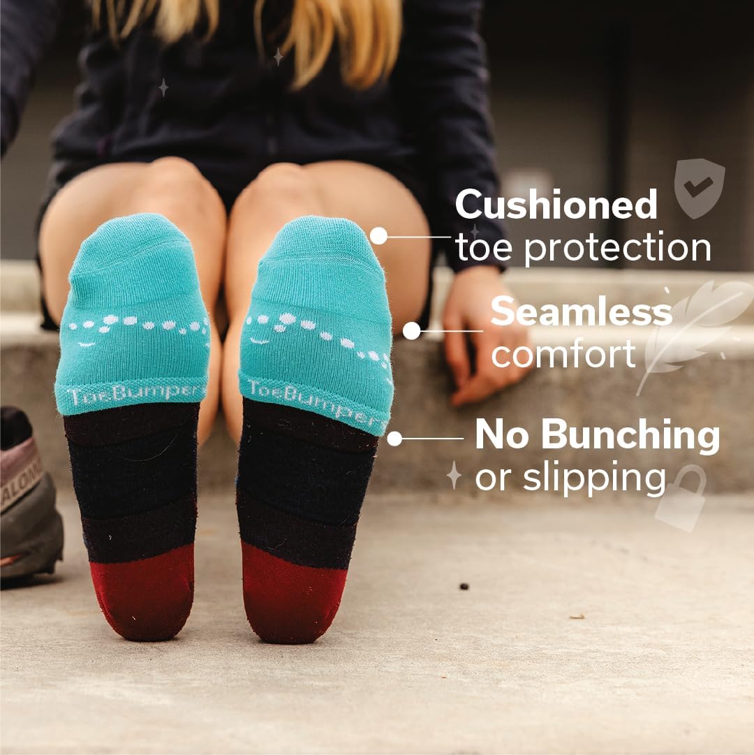 Toe Socks for Women Soft & Breathable for Protection - Toe Cover Socks for Blisters During Running & Hiking