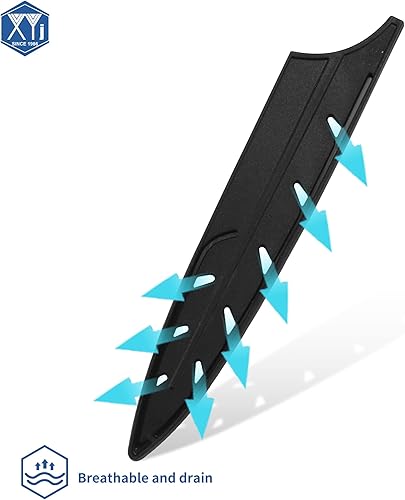 Vista 214 de XYJ Juego de 2 fundas de cuchillo de seguridad para cuchillos, protector de borde, funda universal para cuchillos, chef, cuchillo de cerámica