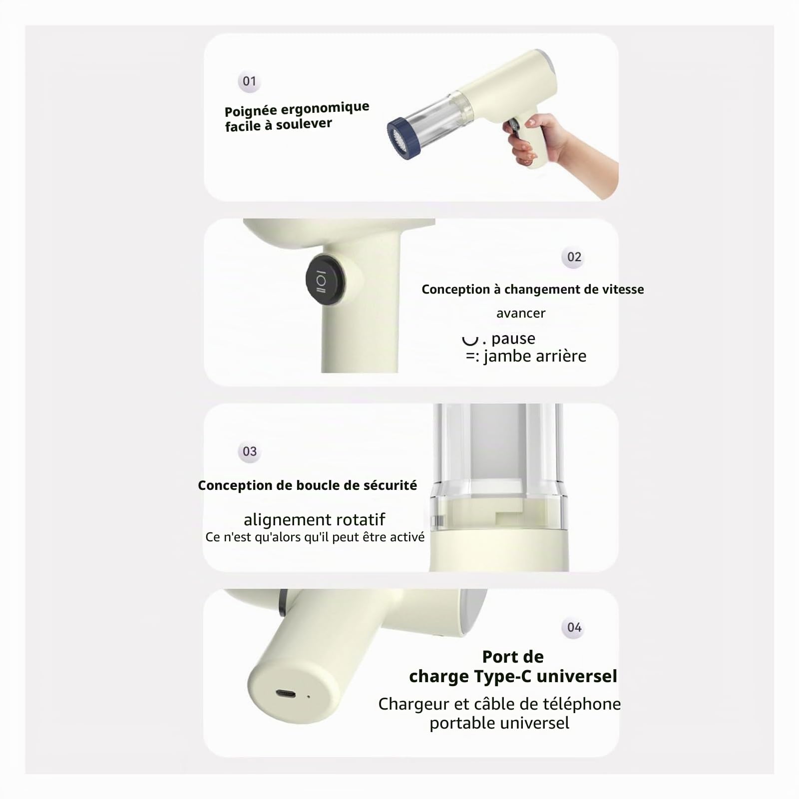 Idiyappam Machine à pâte électrique et machine à pâtes sans fil portable, 6 en 1, outil de cuisine multifonction pour idiyappam, pâtes et nouilles maison (blanc)