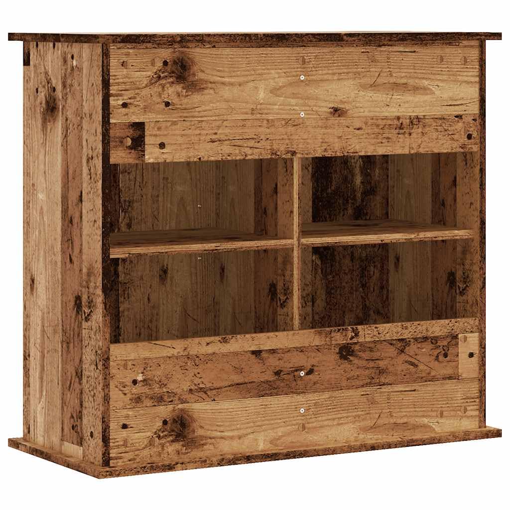 vidaXL Aquariumständer Altholz-Optik 81x36x73 cm Holzwerkstoff, Aquarienschrank, Aquarienunterschrank, Aquarienständer, Aquariumunterschrank