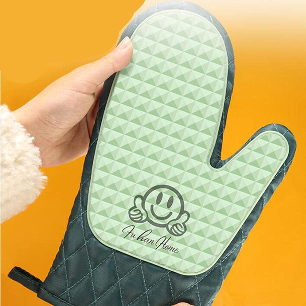 Une Paire De Gants en Coton pour Four À Micro-Ondes Et avec Protection Épaissie Antidérapante Anti-Brûlure Haute Température Les Mains