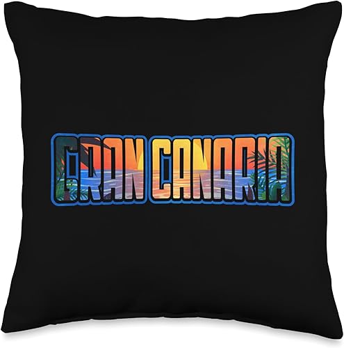 Gran Canaria Design Gran Canaria Sunset Silhouette Throw Pillow, 16x16, Multicolor Gran Canaria Design Gran Canaria Sunset Silhouette Throw Pillow, 16x16, Multicolor