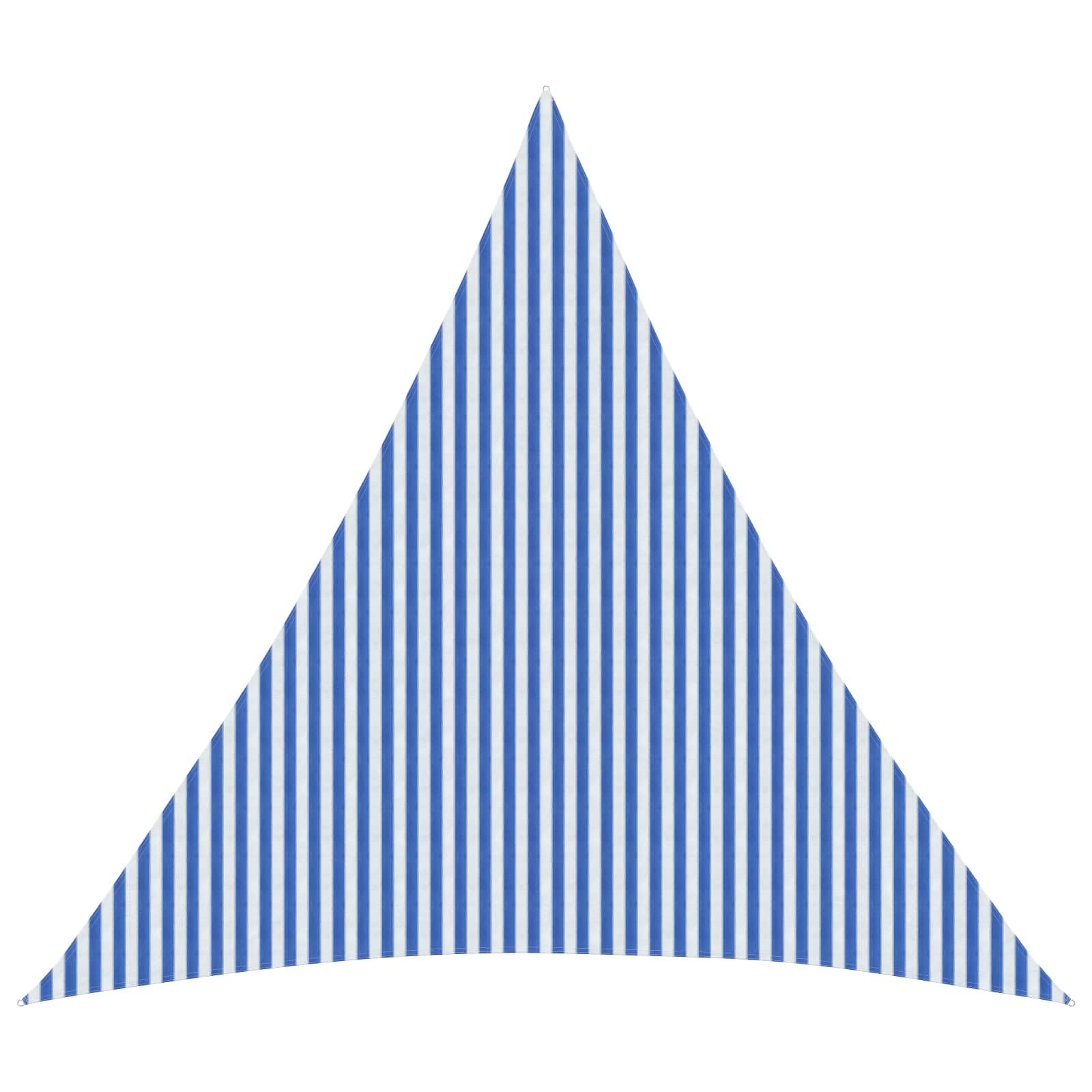 vidaXL Sunshade Sail 6 x 6 x 6 m HDPE Triangular Blue and White