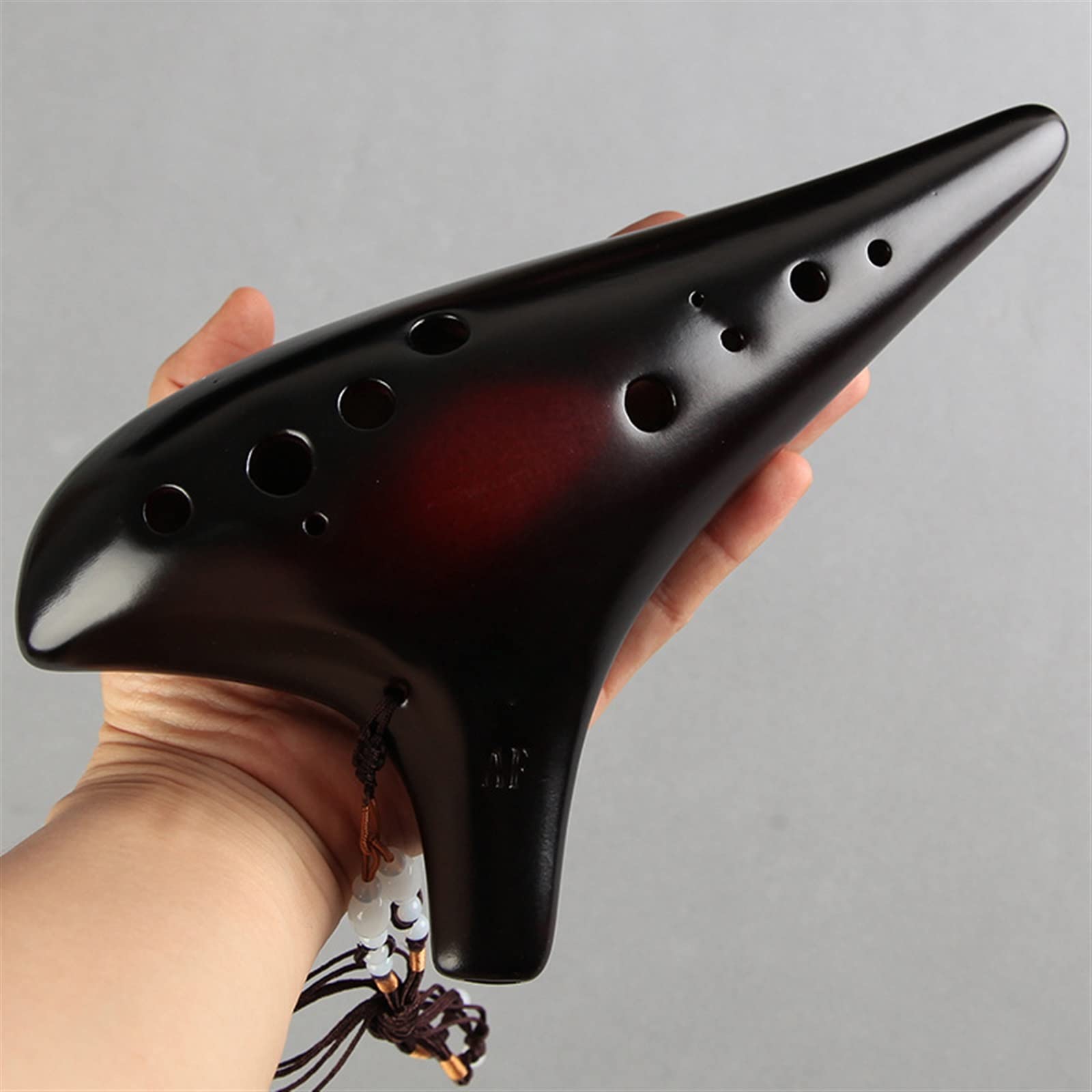 Anfänger Ocarina 12-Loch-Alt-F-Taste, Professionelle Leistung, Okarina Aus Geräucherter Keramik, Anfänger-Blasinstrument Für Erwachsene Ocarina Musikinstrument