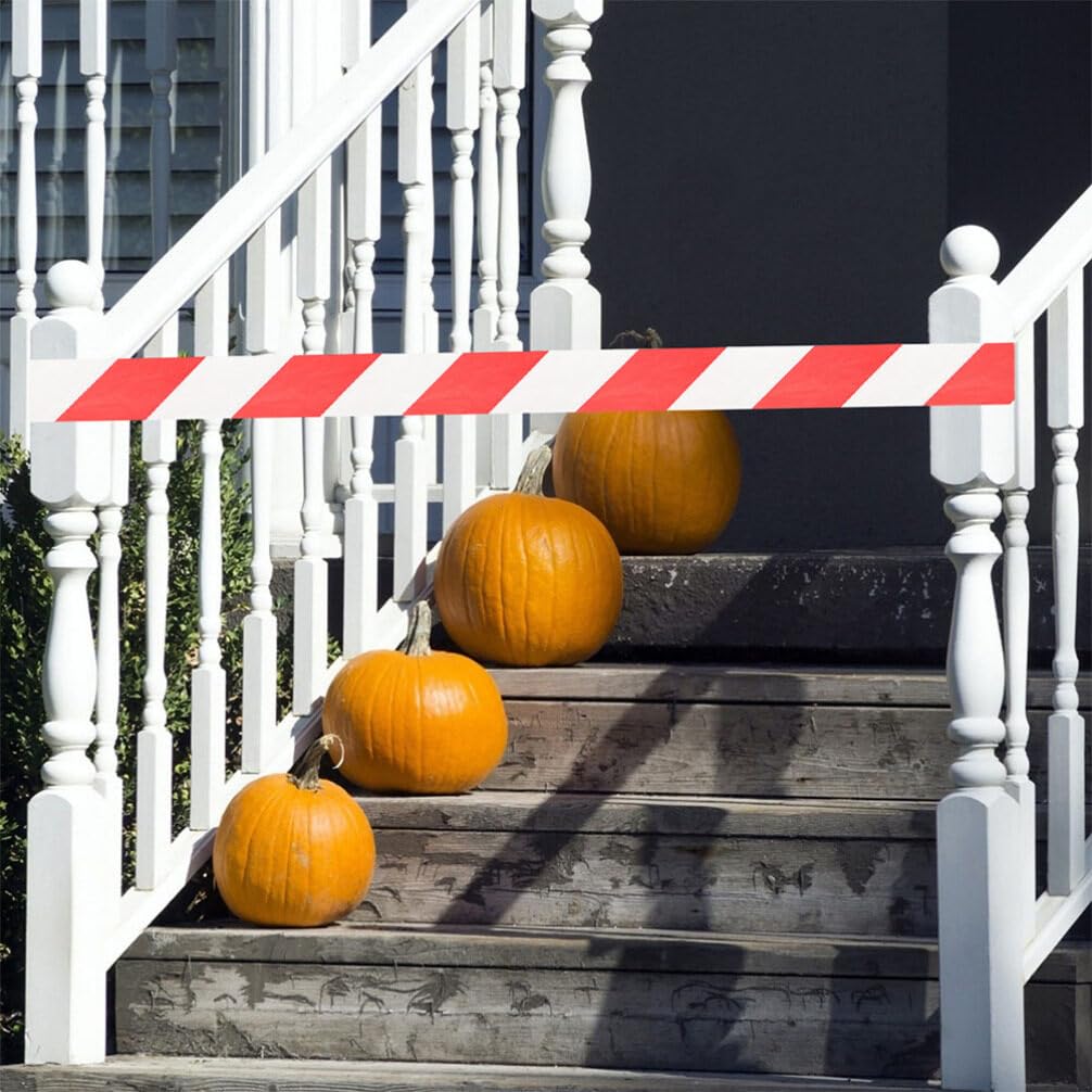 Ruban de Signalisation Rouge en Pe, Lot de 4 Rouleaux
