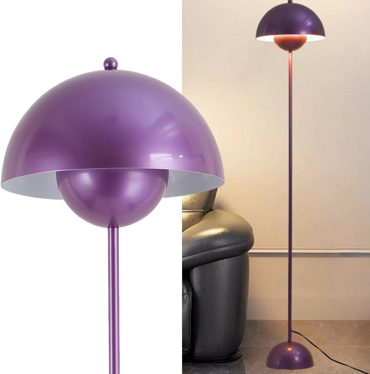 Gouden Staande Lamp Metaal Glas LEDKIA LIGHTING Staande Lamp Winsor - Metaal En Glas, Goud Kleur, E27 Fitting (Lamp Niet Inbegrepen) LEDKIA Winsor Staande Lamp