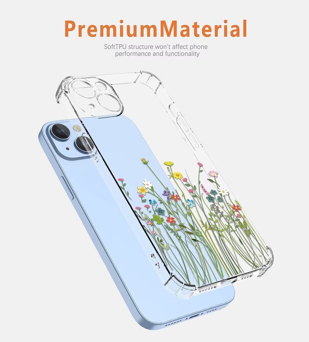 SEAHAI Case For Honor 200 Lite 5G, Ultra Thin Soft Silicone Clear Back TPU Bumper Shockproof Cover Fashion Flowers Graphic Colorful Skin Slim Case, Vines - View #7