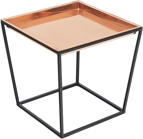 Achla Designs Soporte para plantas Arne, 14" de alto con bandeja de cobre