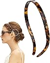 EVITA PERONI Hair Band for Eyewear, No Pressure, Non Slip Fashion Thin Headbands for Women - Tortoise - Hairband for Women's Hair