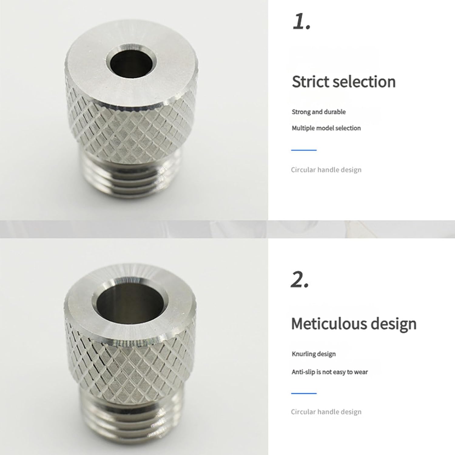 Duty Stainless Steel Drill Bushing Set for Drilling Tools 8Pcs M14x1.5 Threaded Sleeves AntiWear Rolled Edges Stainless Steel Drill Bushings Set