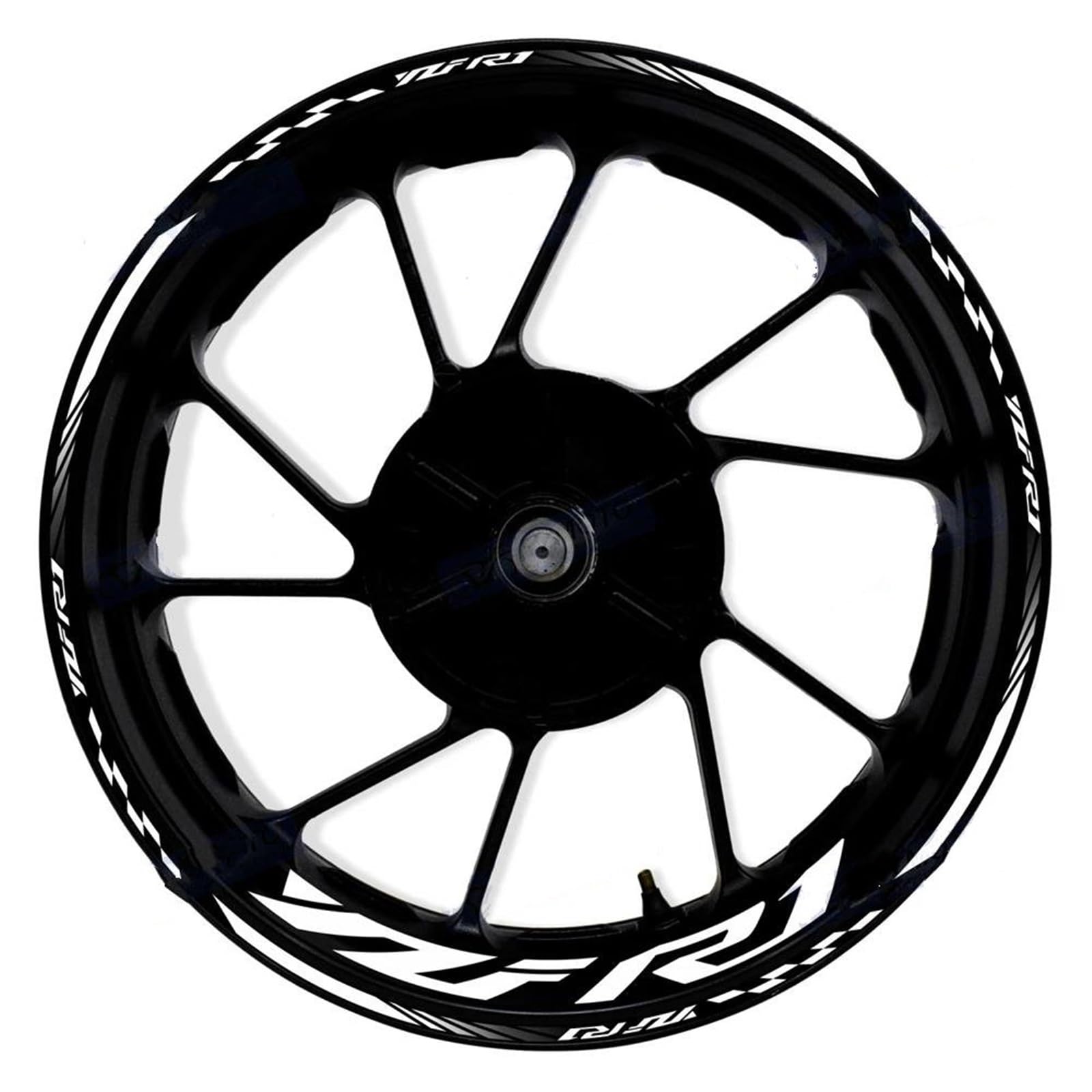 Felgendekor-Motorrad Motorradfelgenaufkleber Für Yamaha YZF-R1 YZFR1 YZF R1 17 Zoll Felgen, Reflektierende, Wasserfeste Streifen, Aufkleber-Set Wetterfeste Felgenaufkleber(Farbe 2)