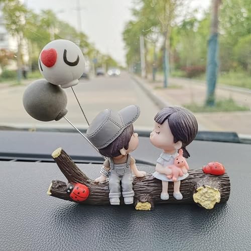 Lindos adornos para parejas, lindos accesorios de decoración de coche de caricaturas para parejas, lindo adorno para tablero de instrumentos de