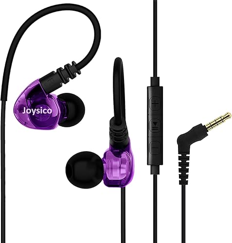 Miniatura 1 de Joysico Auriculares deportivos con cable sobre la oreja para niños y mujeres, orejas pequeñas, cómodos, con gancho para correr, ejercicio, trotar,