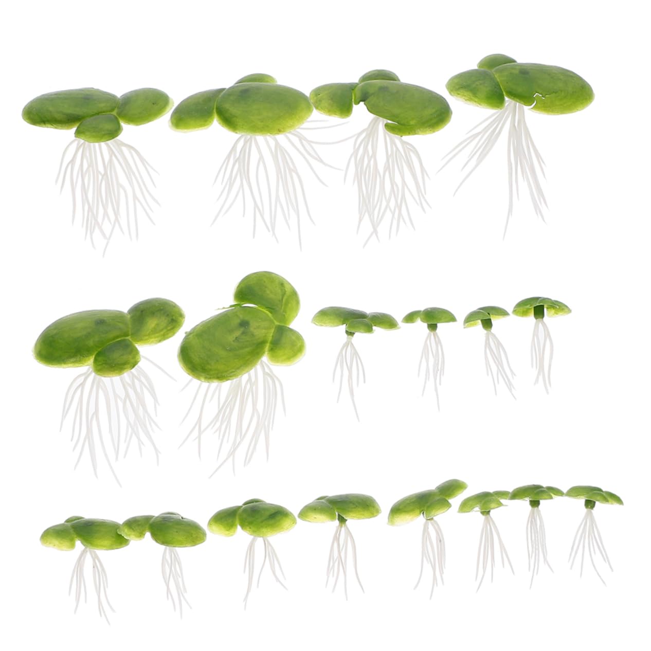 VINTORKY36pcs Imitation Plants Leaves Duckweed Fake Duckweed Decor Pond Simulation Duckweed Artificial Landscape Plants Floating Duckweed Mini Fake Duckweed Fish Tank Plant Green Pvc