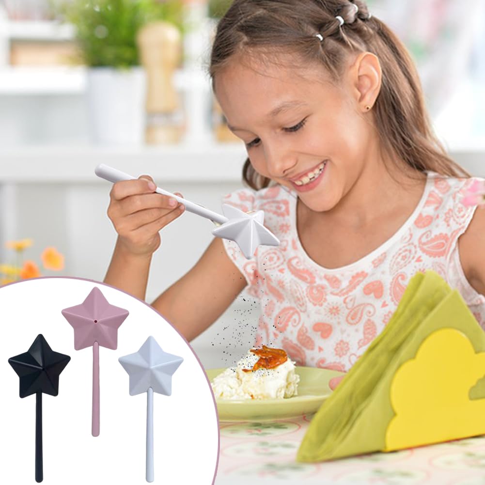 Magic Wand Salt & Pepper Shakers Set - Star-Shaped Seasoning Bottles For Kitchen Fun (Blue & Rose)