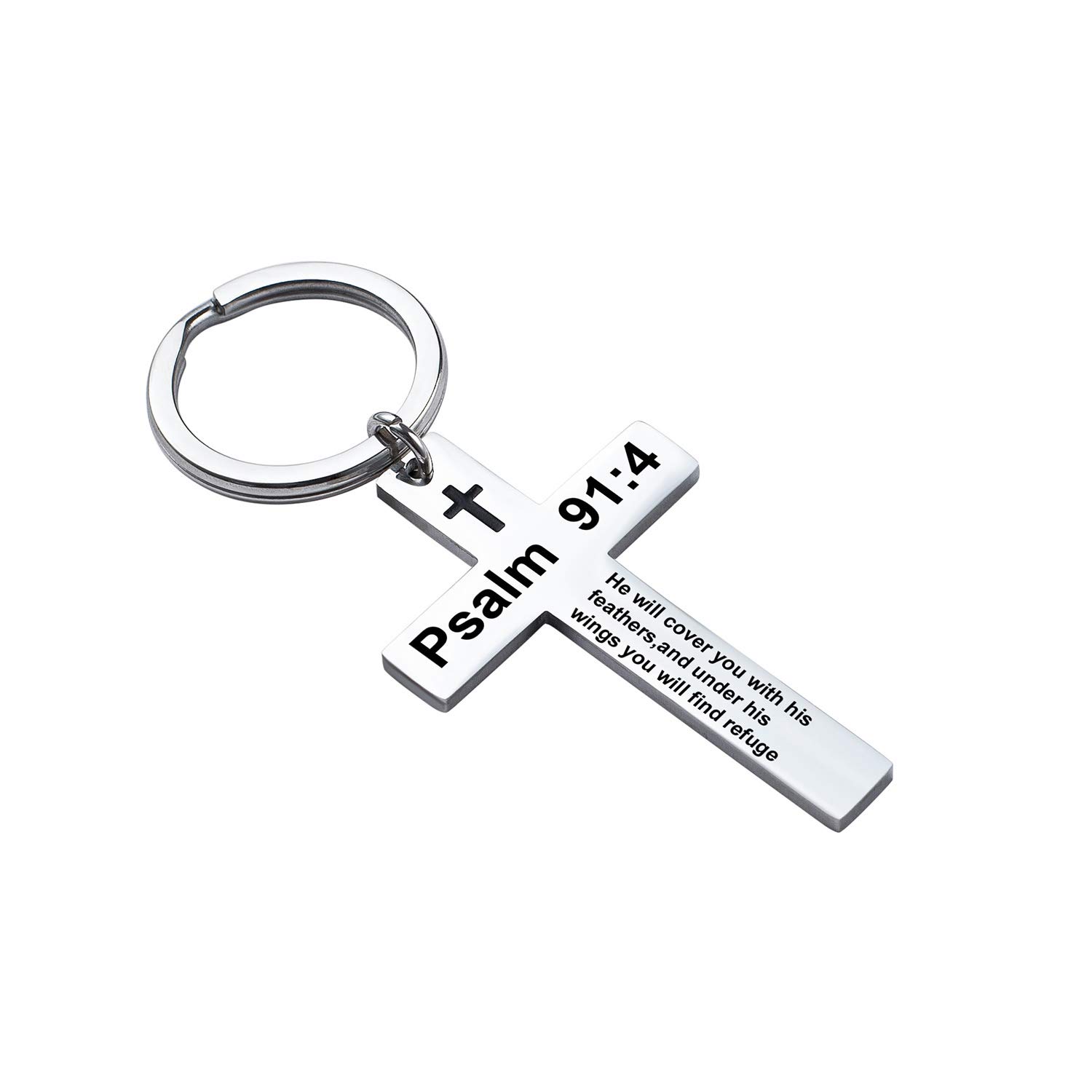 Bible Verse Keychain Christian Cross Keychain for Women, Cross Key Chain for Men Religious Scripture