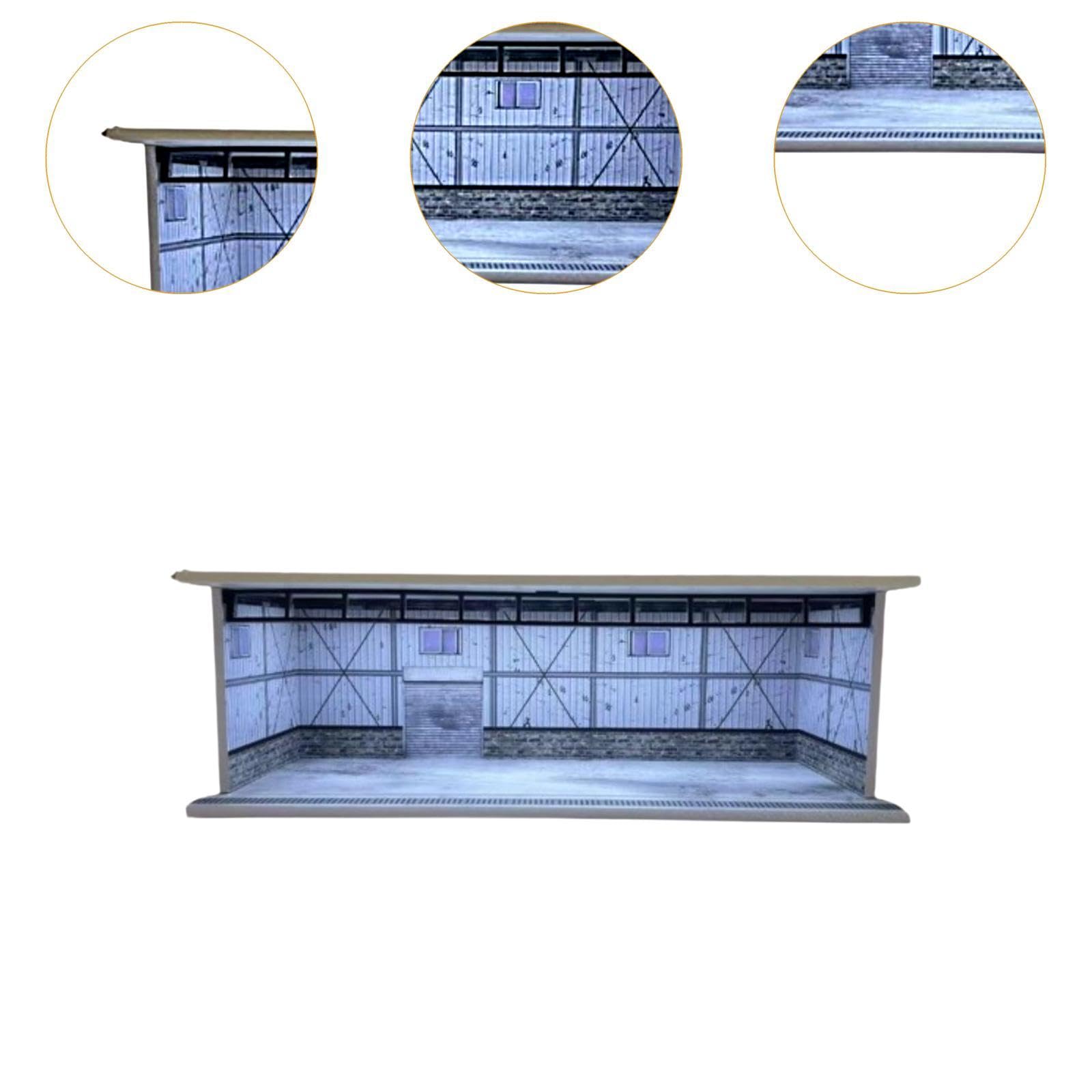 Vitrina de Exhibición de Escena de Estacionamiento a Escala 1/64 con Iluminación, Fabricada en Acrílico Fundido a Presión.