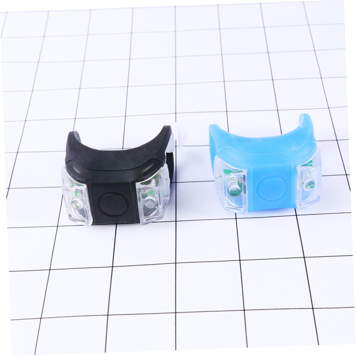 GRIRIW 2Pcs LED Rear Light for Mountain Biking High Brightness Cycling Safety Lamp with Light Modes Tail Lights for Bikes Blue Black