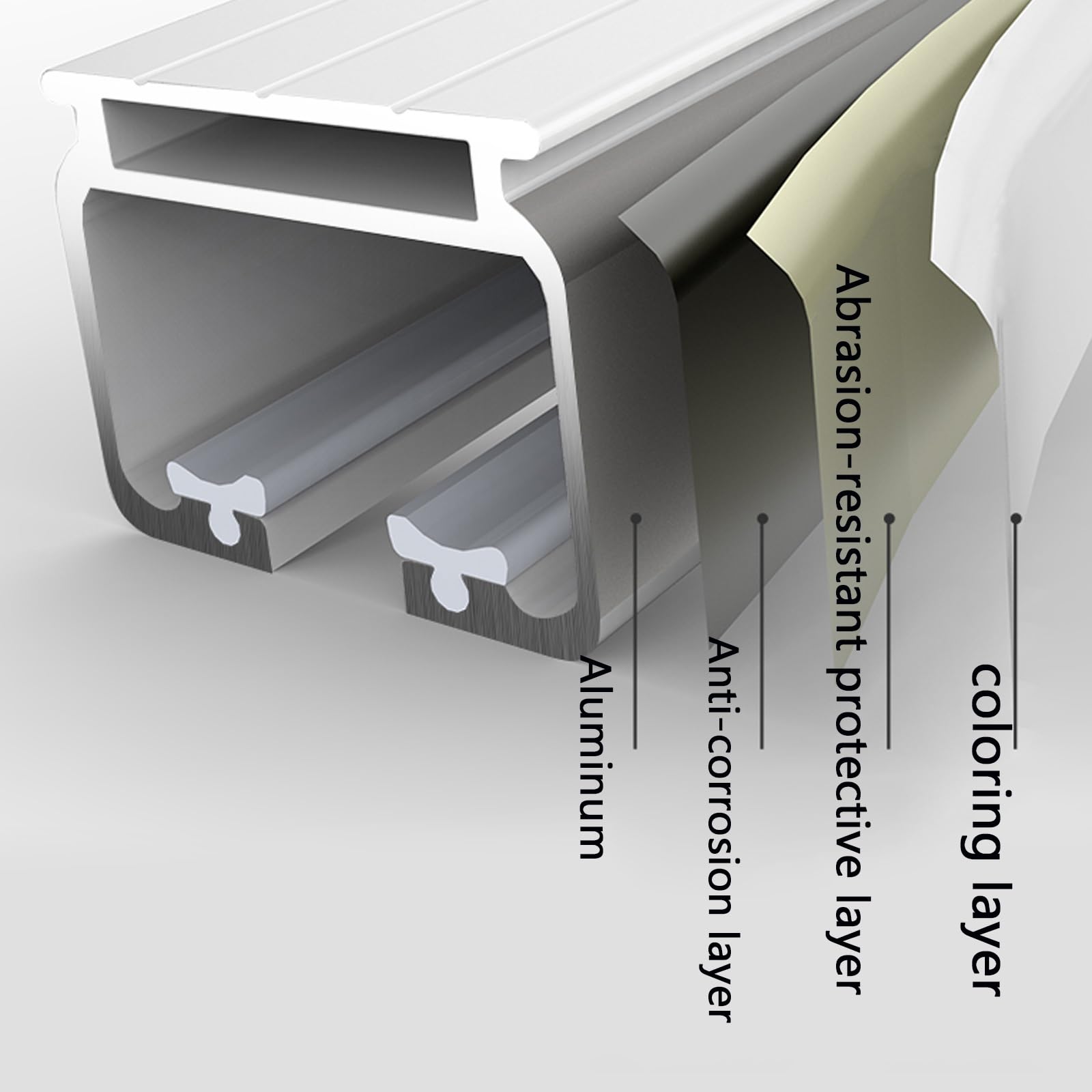 Binario per soffitti da 3,6 m, resistente, asta regolabile per ufficio, soggiorno e camera da letto, sistema di sospensione versatile e funzionamento regolare